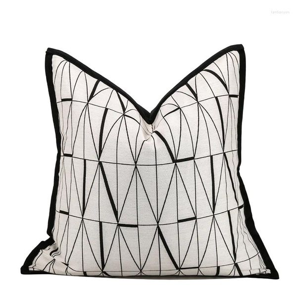 Pillow Christmas Decor Decorative Nordic Capa para Couch Covers de luxo Cama 45x45/50x50 Decoração branca preta em casa