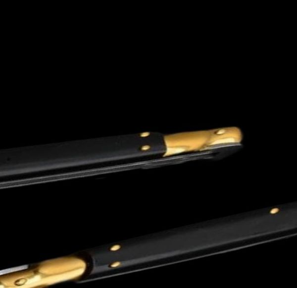 9 Zoll Italienisch Godfather Mafia Stiletto Auto Pocket Folding Messer Damaskus Blade Horn Griff Taktisches Camping EDC Tools3210525