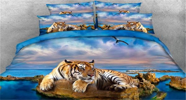 Fashion explosivo de cama praia tigre threepiece Foursece Bedding Set Setors SetsS51829381983764