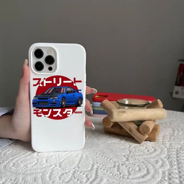 Мужчины Cool Sports Cars JDM Телефон для iPhone 15 14 13 12 11 Pro Max Mini SE X XS XR 7 8 Plus Silicone Cover Shock -Resean Fundas