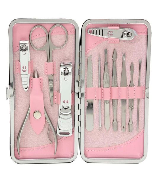 24pcs Manicure Set Pedicure Scissor Cuticle Cutticle Ear Pick Kit de Clipper de Antela Aço Antelante Ferramenta de Manicure Set3991476