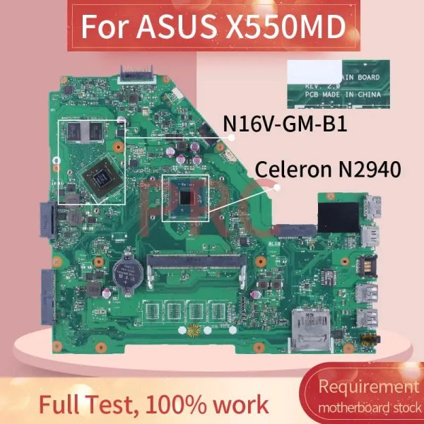 Материнская плата для ASUS X550MD X550MJ CELERON N2940 Материнская плата для ноутбука REV.2.0 SR1YV N16VGMB1 DDR3 Notebbook Minebor