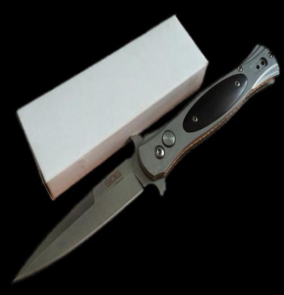 SOG Fielder G707 Автоматический нож 440C Стальная промокка для каменной промывки кокоболо.