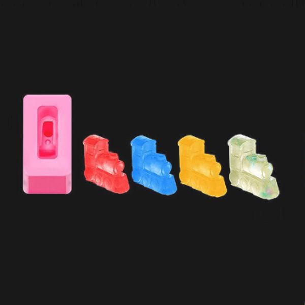 1 pcs Stand Silicone Stampo Train Centrotavola Dominoes Set di stampi per domino set di domino stampo epossidico stampo messicano hub resina stampo domino