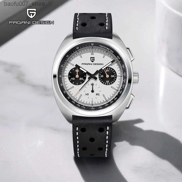 Relógios de pulso Pagani Design Retro Dial para homens Top de luxo Quartz Mens esportes de couro impermeável Relógio Reluj