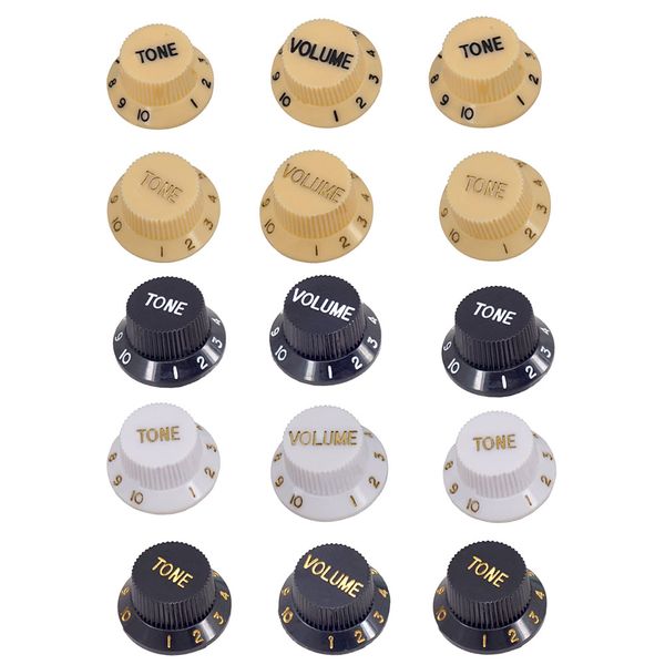 3pcs Gitars Strat Knob 1 Volumen 2 Tonsteuerungsknöpfe für SQ -Gitarrenzubehör Ausgezeichnete Ersatzknöpfe Jacks -Schalter Schalter