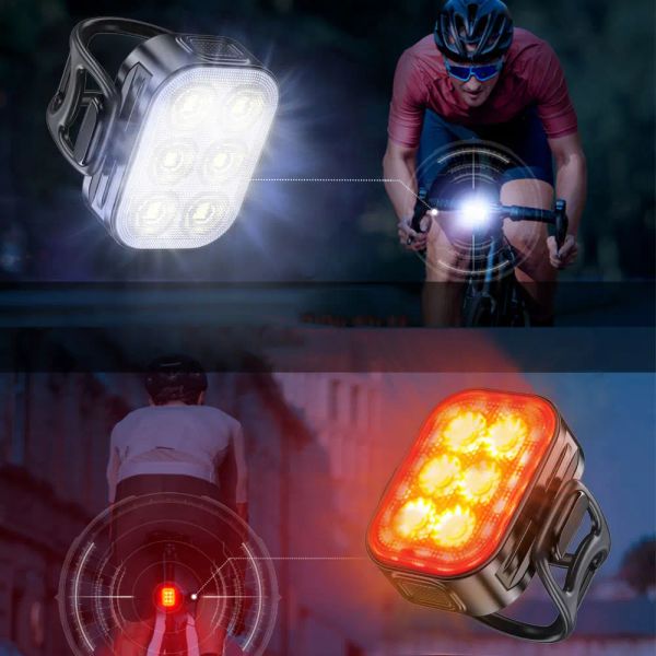 Q5 Bicycle Feelight Code Light Mtb Bike Bike Bright Cycling Waterproof 500 Lumens LED 12H Time di lavoro Tipo C