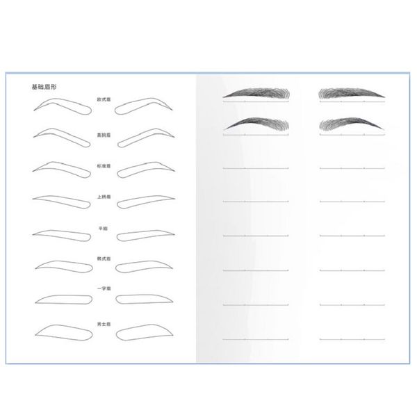 Smartbao facechArt Augenbrauen Schönheit Make -up Gesichtsdiagramme Zeichnen der Lippenaugenbrauen, A4 Szie, 30 Blätterpapier