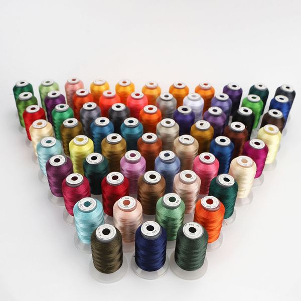 63 Bruder Farben Set Premium Polyester Stickerei Thread 500m (550y) Jedes Spulenbruder Babylock Janome Singer Home Machine