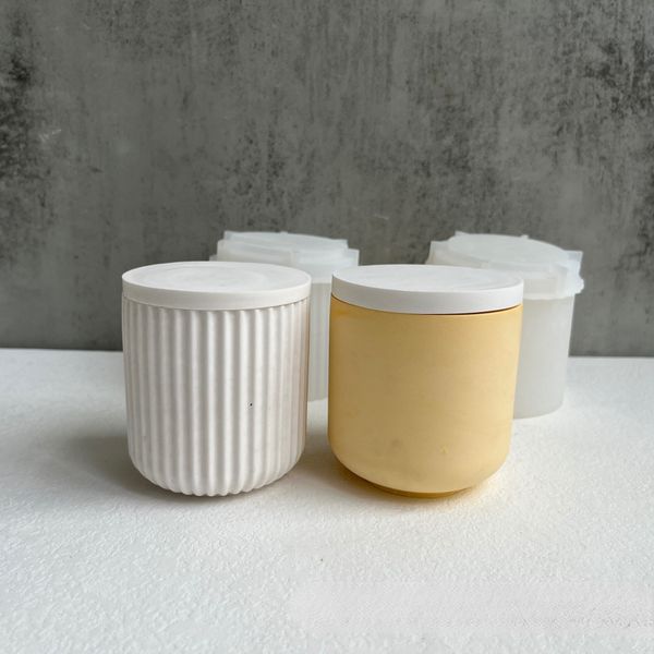 Kerzenbecherformen Keramikform für große Blütenstöcke Aufbewahrungsboxen mit Deckel Silikonform Gläser Flaschen Gips Betonform