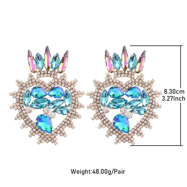 Orecchini di dichiarazione grandi orecchini a goccia per donne gioielli delicati pendenti di neve Orecchini in vetro Accessori all'ingrosso