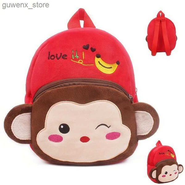 Mochilas Childrens Backpack Plush Animal Childrens Backpack Mini mochila mochila menina Monkey Cat Dinosaur Toy Anno