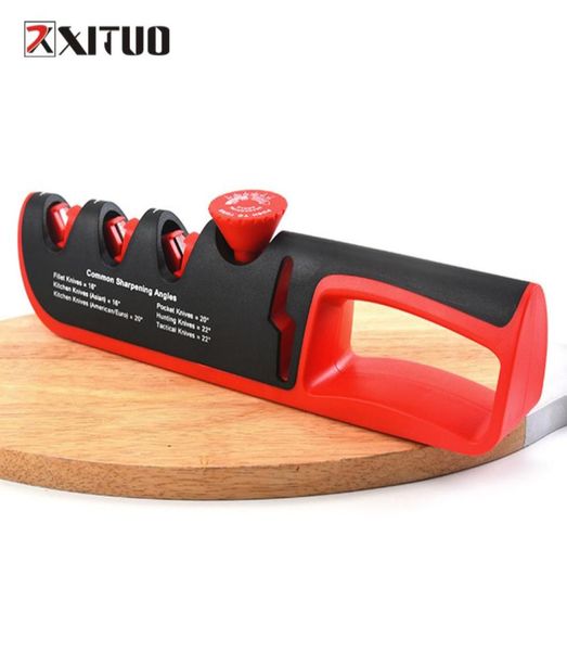 XItuo New 4in1 Messer Spitzer Schnellschärfungsstein Verstellbarer Messer Spitzer für scharfe Küchenmesser und Schere 4027716