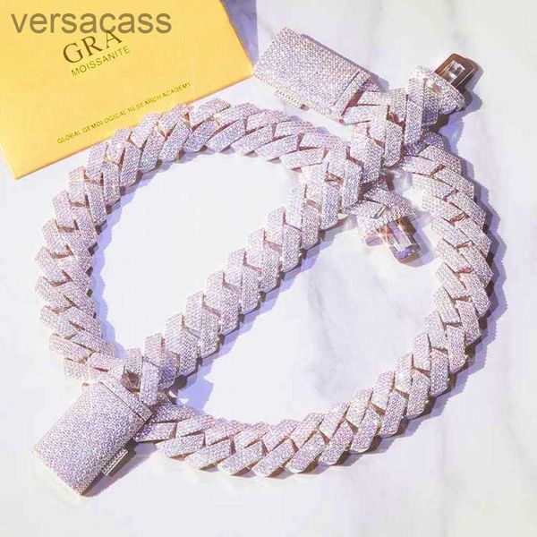 Colares de colares jóias de jóias de jóias Chain Chain Chain Horizon Iced Out Pass Diamond Tester VVS Moissanite Jewelry Chains para homens Moissanite GIF 5NVC