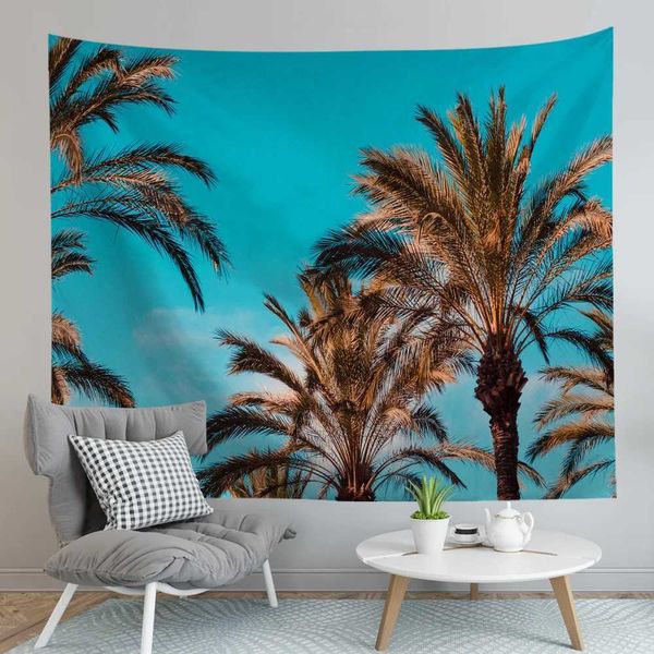 Scenery Tree Tapestry Bellissimi arazzi da parete di cocco sfondo in tessuto sospeso Decorazione per la casa Ins Arti Ampiccio Dipinto decorativo R0411