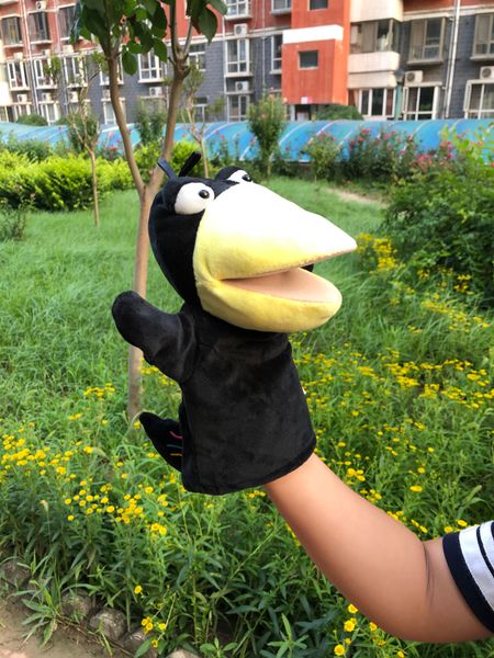 23 cm Animal Kids Plüsch Finger Hand Puppet Aktivität Boy Girl Rollen Spiel Schlafenszeit Story Requisiten Tier dekomprimierende Spielzeugpuppe