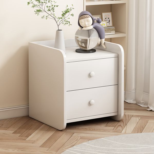 Mesa de cabeceira minimalista nórdica Moderno de armazenamento branco de madeira simples armários de decoração de madeira Mesitas de noche móveis de quarto