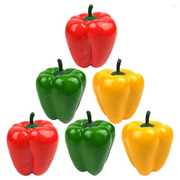 Dekorative Blumen 6 PCs Simulation Paprika Modell Pimie Chili Künstliche Pflanzen Gemüse PO Prop Accessoires