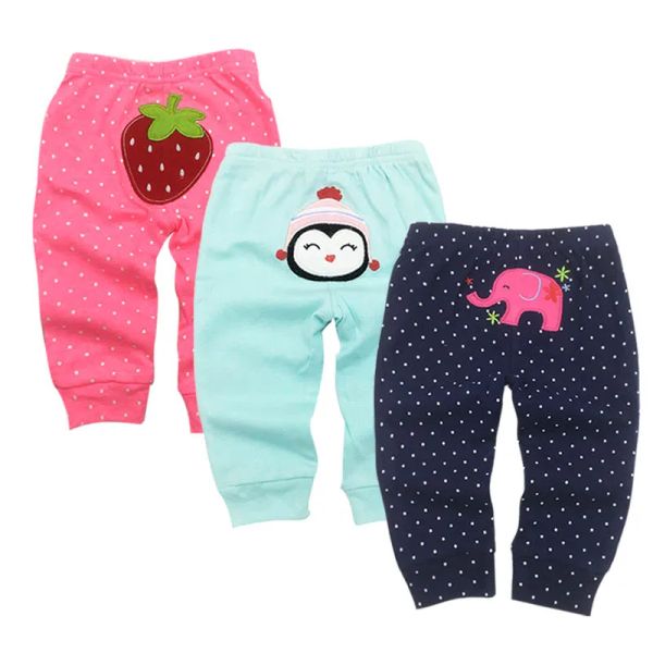 Hosen Druckmuster Baumwolle Babyhosen Babys Jungen Mädchen 3pcs/Los PP Hosen für Sport Baby Harem Hosen Kinder für Neugeborene Mädchen Junge