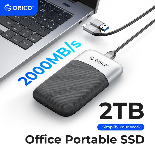 Приводы Orico Taichi Portable SSD 2000MB/S Внешний твердотельный привод 2 ТБ 1TB 512GB USB 3.2 Gen2 Тип C PSSD для ноутбука Huawei Matebook