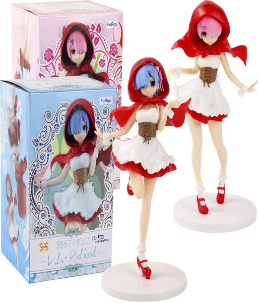 SSS Life in un mondo diverso da zero Ram Rem Figure Cosplay Little Red Hood Anime Sexy Beauty Model Toys MX2007271221533