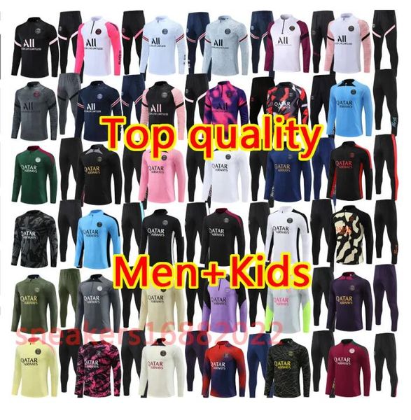 2024 25 PPSG Tracksuit Paris Tracksuit Training Mbappe Chandal 21 22 23 24 25 Überlieferung Tuta Retro Futbol PSGES Fußball Tracksuit Football Tracksuit Kid Männer Kinder Ki1