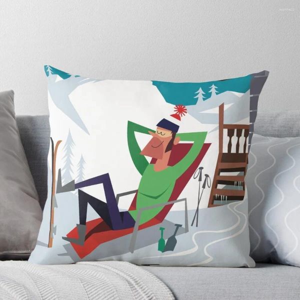 Travesseiro Morzine Ski Poster Throw Prophases Anime Girl Decorative S for Living Room de travesseiros de Natal