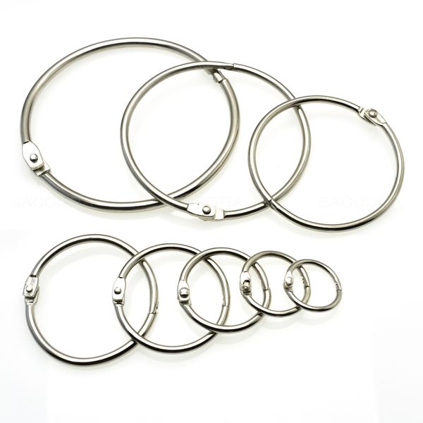 5pcs/lot anello metallico legante 16-62 mm Opertura o keychain album fai-da-te album a foglia sciolta Hoops Apertura dell'ufficio rilegatura