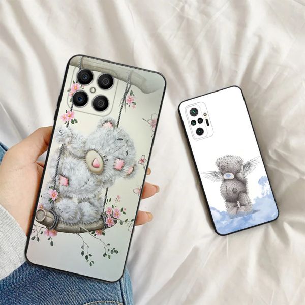 Per onore 90 70 x9a x8 5g 8x x7 x6 x8a Magic 5 4 20 Lite 20i Pro Cute Bear Teddy Matte Soft Phone Shell Cover