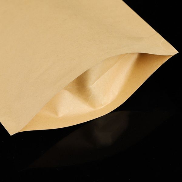 50pcs/100pcs Stand -up Paper Kraft Ziplock Bags Folha de alta barreira dentro de um café moído açúcar em pó de animais de estimação bolsas de embalagem de lanches