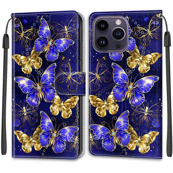 Blue Rose Butterfly Telefon Hülle für Ehren x5 x7 x7a x8 x8a x9a x6 8a 10 9 70 Magic5 Lite x30i Ultra dünn Flip Lederbuch Cover