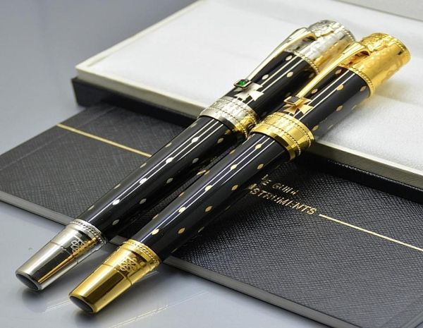 Luxury Limited Edition Big Barrel Roller Roller Ball Ball Pen Stationery Forniture per ufficio di alta qualità in metallo Penne regalo con set3891538