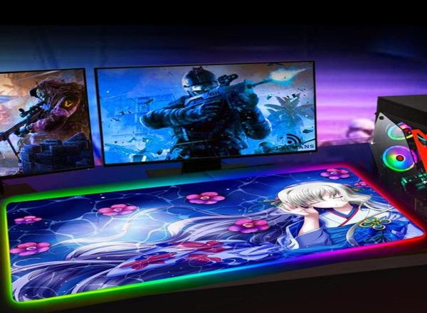 Mauspads Handgelenk ruhen Gaming Computer Tischpad Gamer Teppich Mausepad Anime Matte niedlich Mousepad RGB großer Teppich für xxl Desk protec3778194