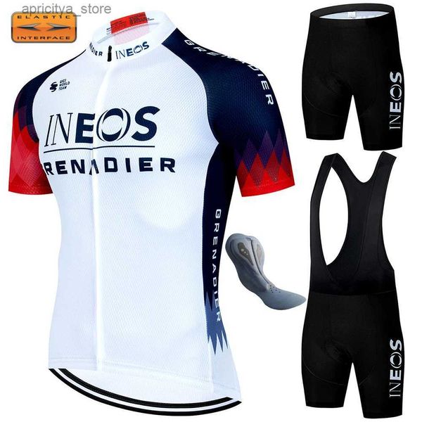 Shorts de ciclismo Ineos 7 horas Padrech de passeio de ciclismo Man Bi Cyc Jersey Men Clothing Sets Sets Mens para Menção Esportiva Conjunto de Bibs MATB MTB L48