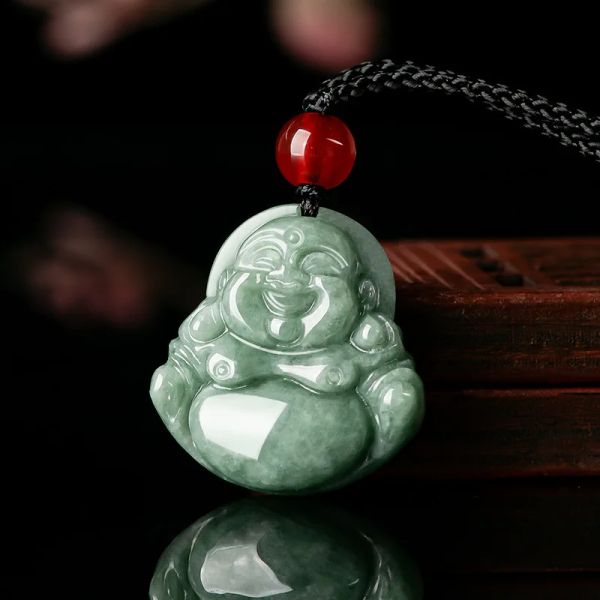 Green Birmese Jadeite Pendant Gemstones Gifts for Women Collane da uomo Collana Charms Jade Vintage Natural Pendants Jewelry