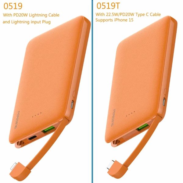 Ferising-Quick Charger Power Bank, 5000mAh, C Tipi Portable, PD20W, 22.5W, Xiaomi OnePlus için Harici Pil Şarjı, Samsung