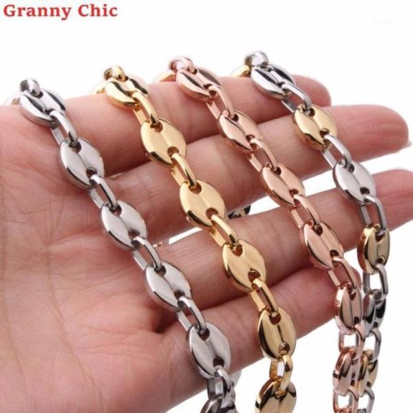 Granny Chic Moda 8 polegadas 32 polegadas para escolher Hiphop 7911mm Aço inoxidável Chain Chain Colar Colar Jewelry Womens Jewelry13590044