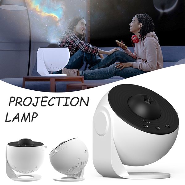 New Globe Galaxy Projector Lamp USB Night Light mit 12 Filmfilmen HD Starry Sky Lampe 5W LED Lampe Perlen Schlafzimmer Ambiente Lampe