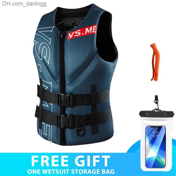 Life Vest Boje Erwachsene Schwimmjacke hoher Auftrieb Chloropren Gummi -Lebensweste Surfen Rettungsflügel Kajak Angel Jet Ski -Wasser Sport Schwimmkrampf JackeQ240412