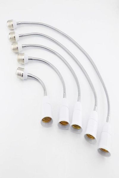 18 28 38 48 58cm E27 Conversores de base da lâmpada LED flexível E27 para E27 Extensão do túmulo de soquete Adaptador de lâmpador de parede do cabo do cabo