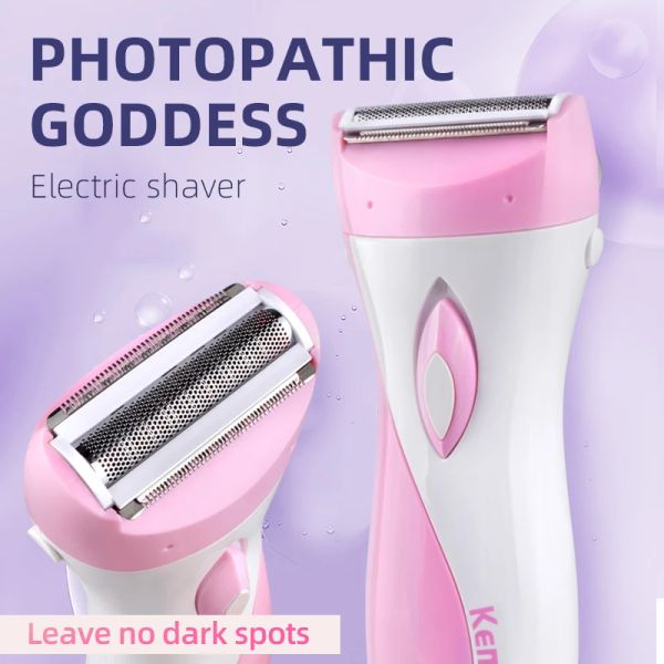 Эпиляторы Kemei Rechargable Lady Shaver Electric Hair Demover Epilator Shaving Scraping для всего тела Использование ухода за женским