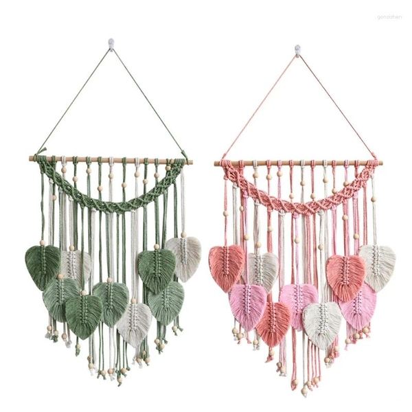 Figurine decorative Bohemian Leaf Macrames Hangings Decorazioni per le fattorie per le fattorie