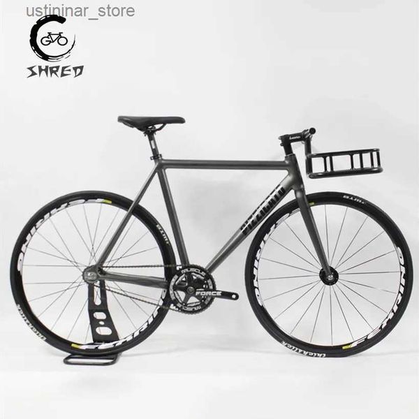 Bicicletas Pizz-Ons Pizz- Bicicleta de engrenagem fixa 700c Speed Speed Racing Bicycle With Plats Flat Spokes Welset Aluminium Fixie Frame 52.5cm 55cm L47