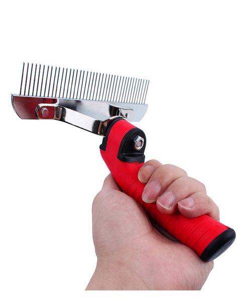 Pente de estimação extronarge a rake pente de elaboração de pincel deshedding ferramenta pente de beleza para cães grandes golden retriever husky alemão shepherd5304618