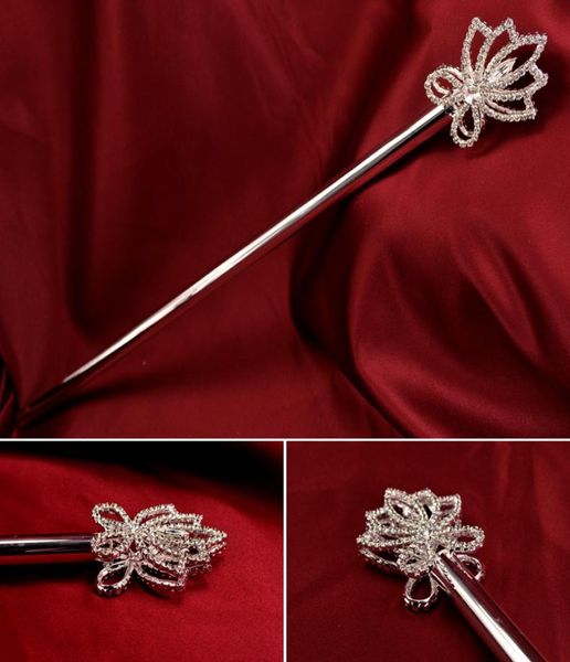 Angel Scepters Rhinestone Fashion Pretty Girl Gift Props Double Side Bridal Miss Beauty Pageant Queen Vincitore COSPLAY Party SZ0026781788