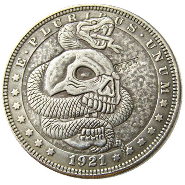 HB89 Hobo Morgan Dollar Skull Zombie Skeleton Copia Monete Ornamenti in ottone Decorazioni per la casa ACCSSORIES349S