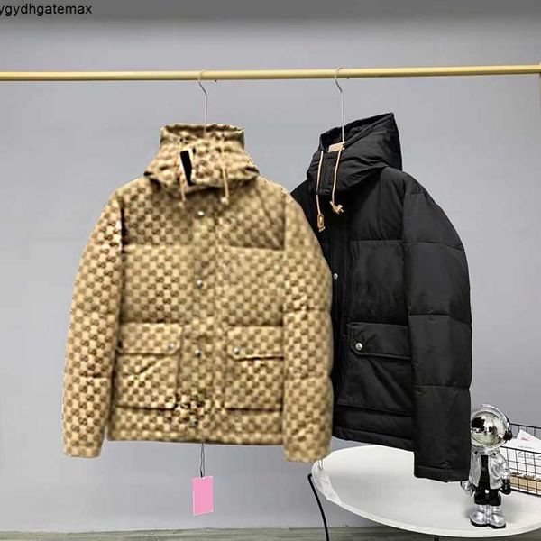 Herrenjacke mit Kapuze Herbst Winter Down Parkas Brief mit Reißverschluss Windbrecher Outdoors Sport Khaki Schwarze Joint Designer -Mäntel Outwear Männliche Frauen Pufferjacken 76C6