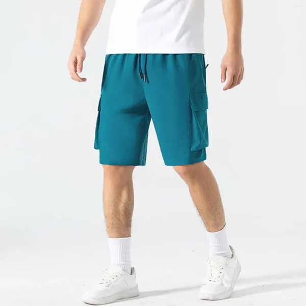 Pantaloni da uomo pantaloncini casual estivi maschi cargo sottile asciugatura rapida sport traspirante dritto lavoro quinto allenamento fitness fondo