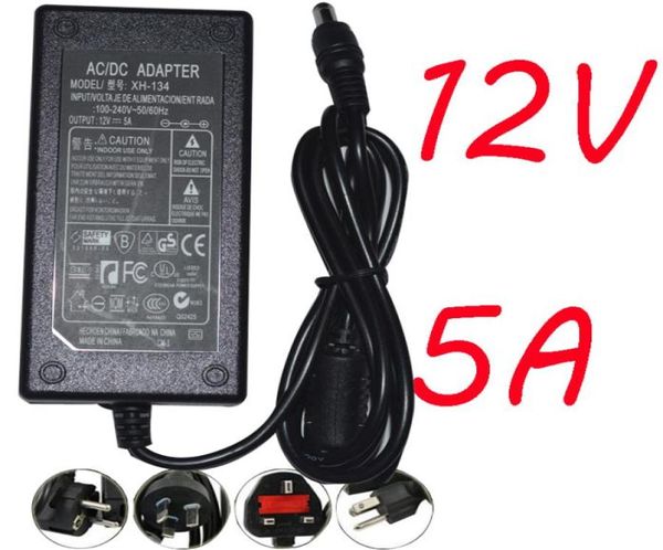 Yüksek Frekanslı Aydınlatma Transformatörleri 50pcs Lot AC85265V - DC12V 5A LED Strip için Güç Kaynağı 5050 3528 AC AC ADAPTÖR AU4214078