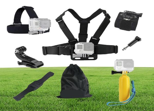 Per GoPro 9 8 Hero 4 5 6 7 Accessori neri set Falling Teste Casco a testa per la testa per Cappello per Go Pro Sjcam SJ4000 SJ5000X Actio4169008